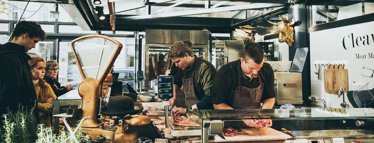 Clean meat being prepared and packaged