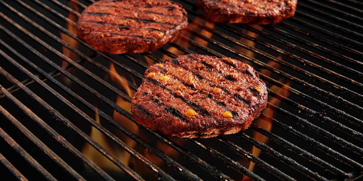 Plant-based hamburger patties