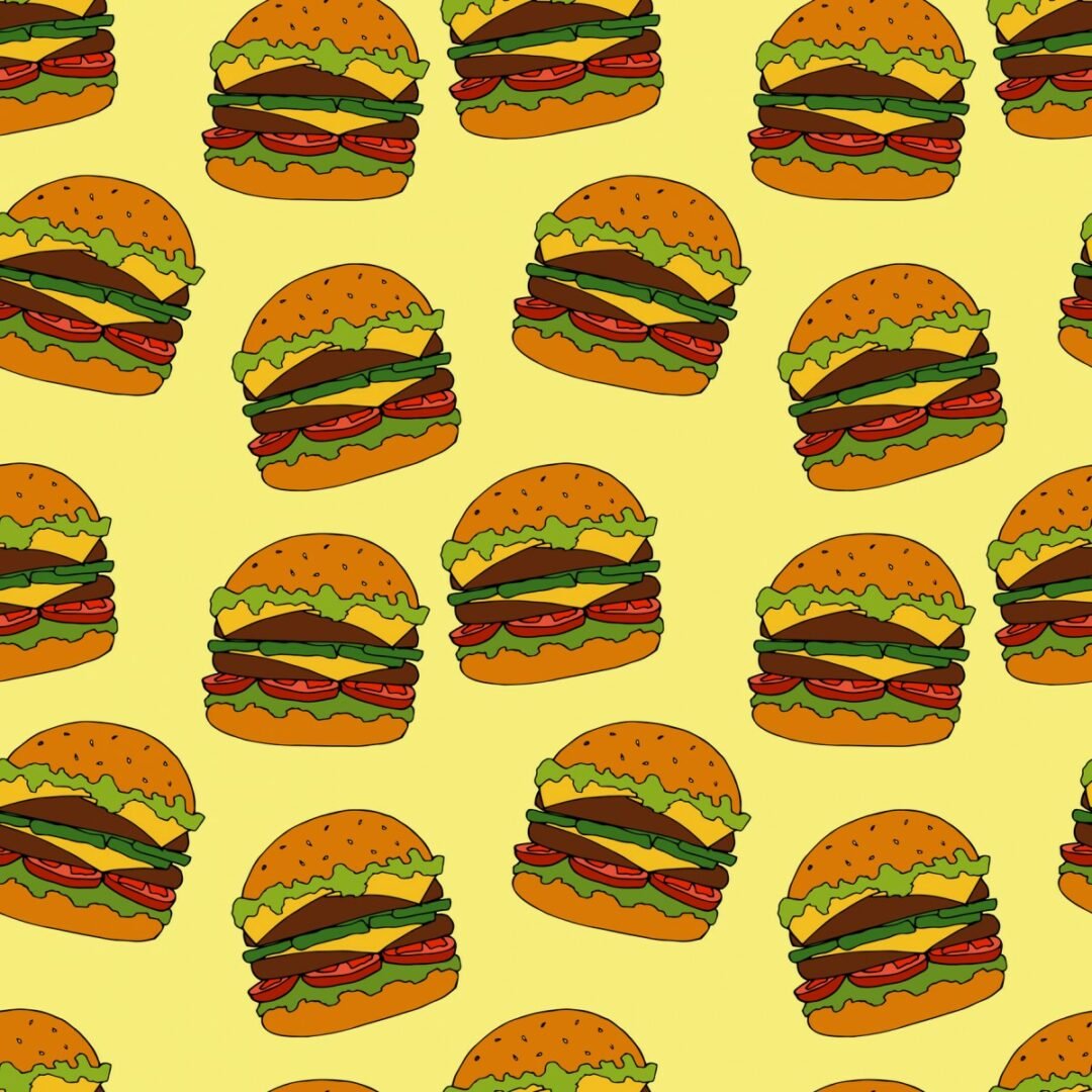 Background with hamburgers