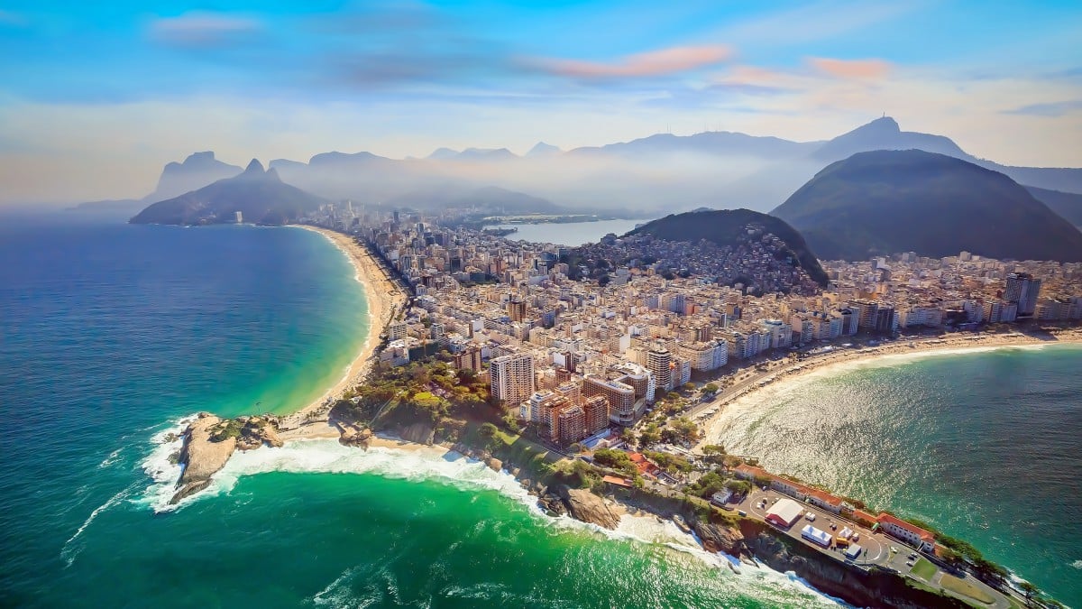 Copacabana beach and ipanema beach