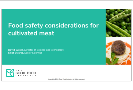 Food safety considerations for cultivated meat webinar graphic