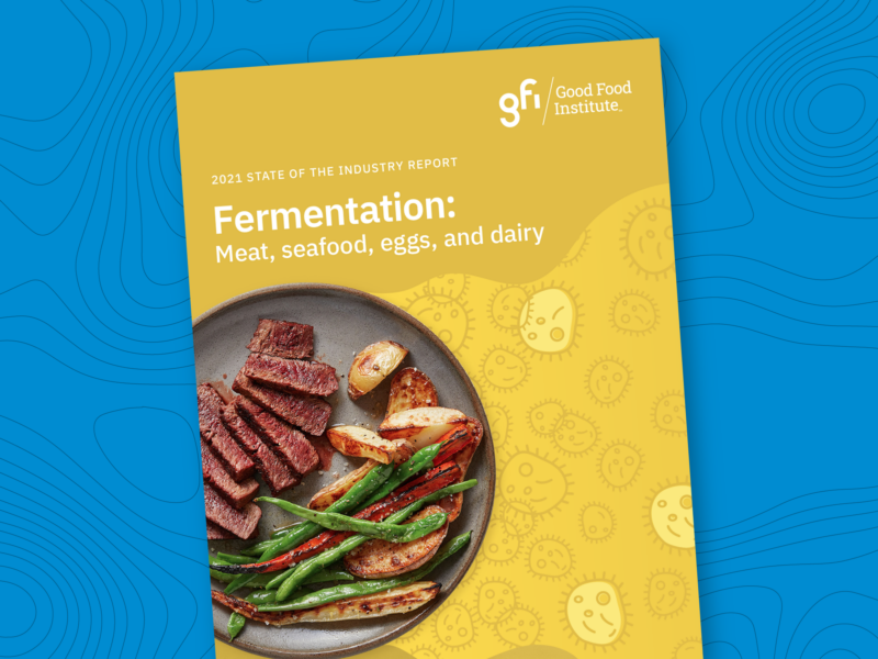 Turning mushrooms into fish 16 2021 fermentation state of the industry report cover