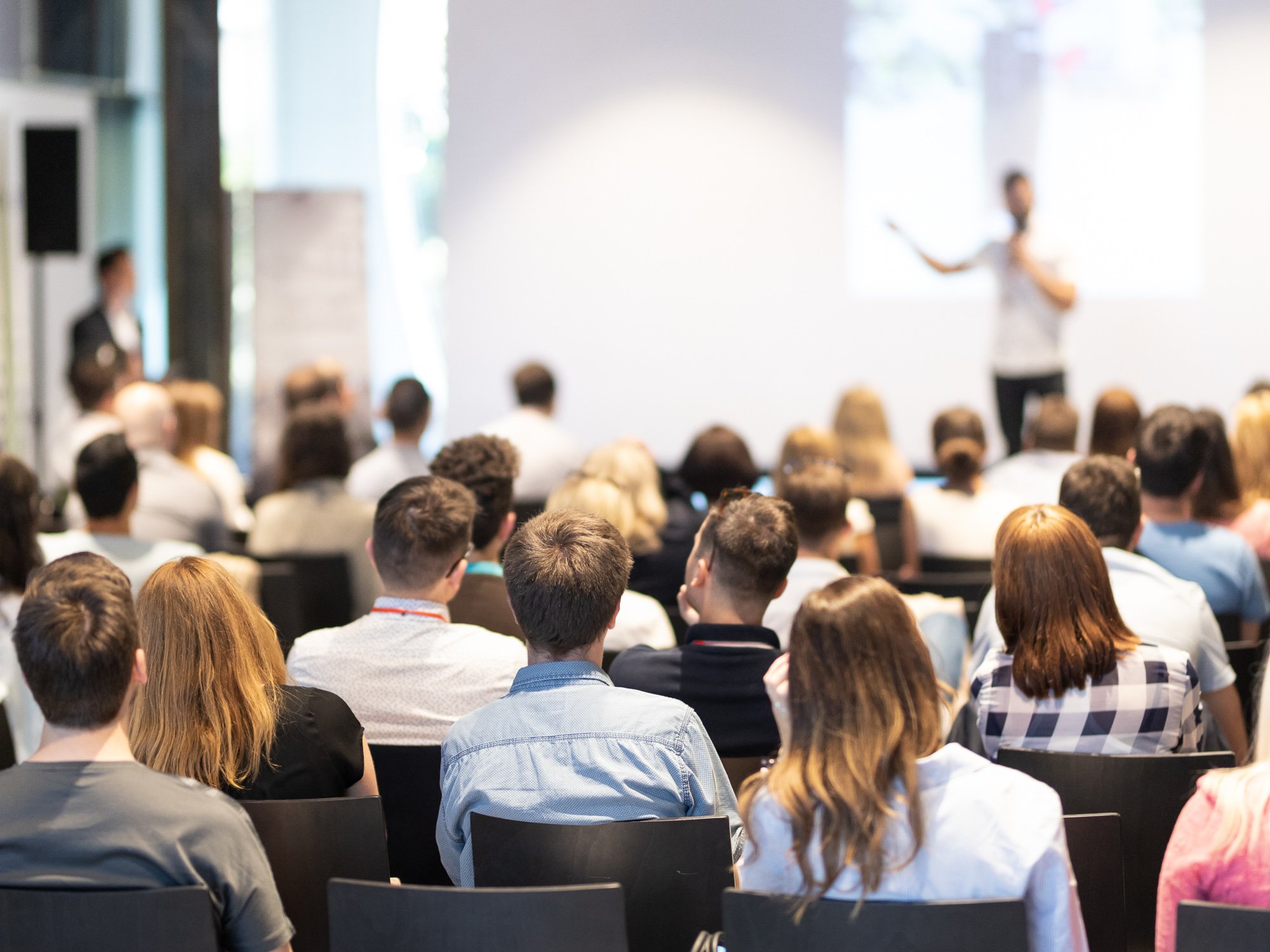 A crowd of students in a lecture hall