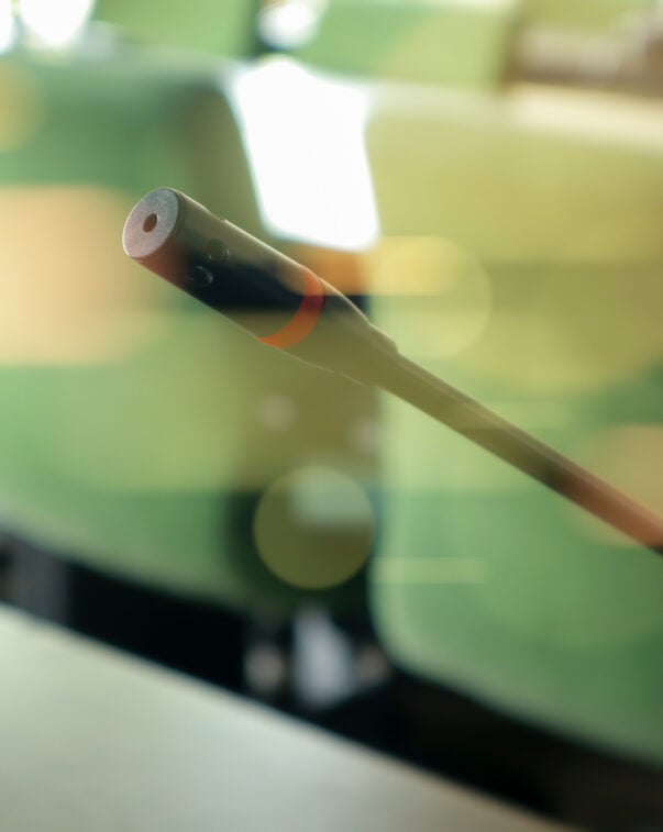 Microphone in a shallow depth of field