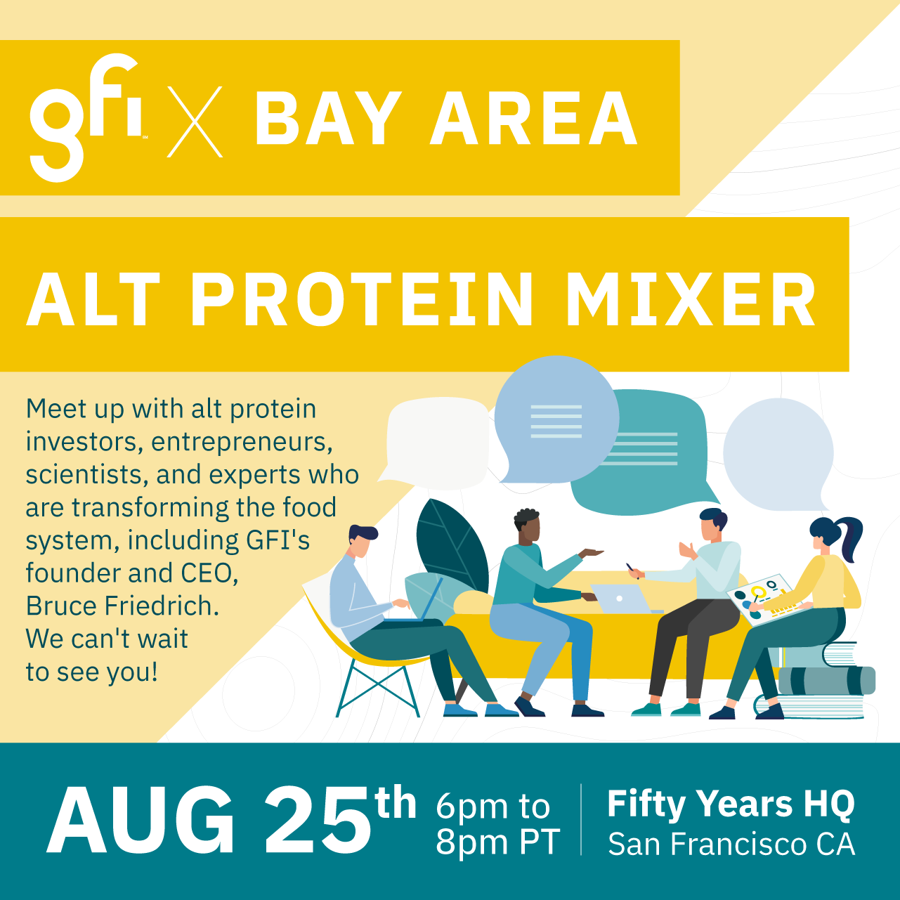 GFI x Bay Area Alternative protein networking mixer The Good Food