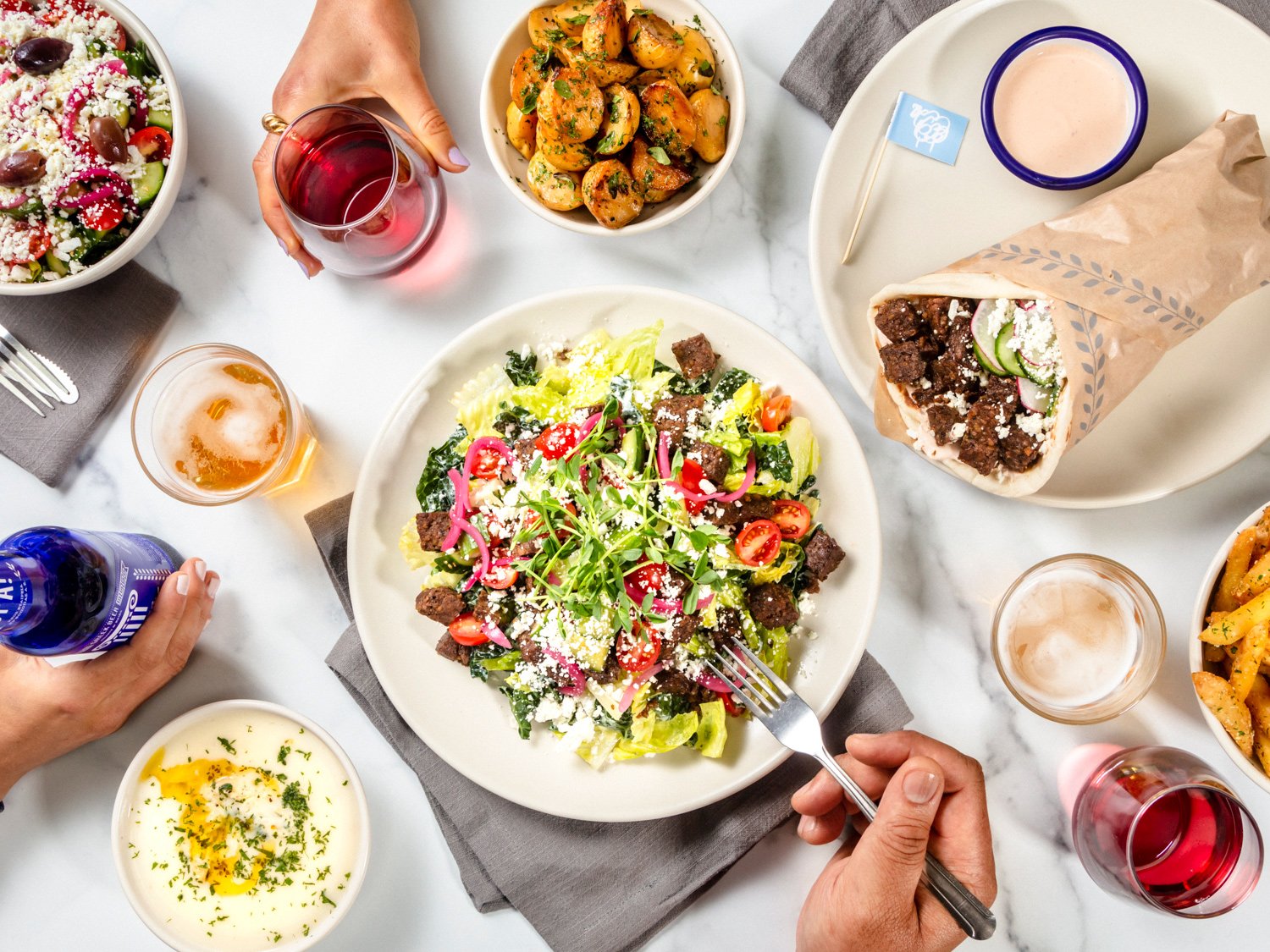 Food spread with plant-based feta cheese