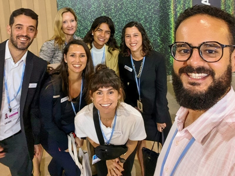 Gfi delegates stop for a selfie on the cop floor