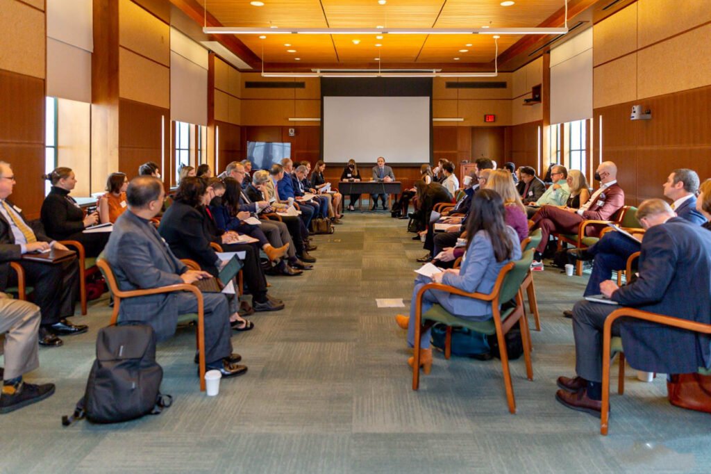 Gfi ceo ilya sheyman and vp of policy jessica almy address the principal authors of reports ordered by president biden at a gfi-convened event.