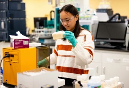 Jordan allen in the lab at ingredion.