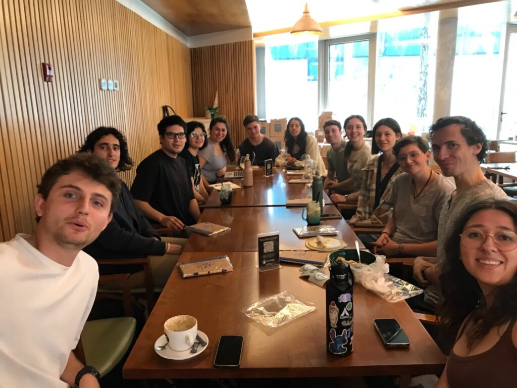 APP UC Chile students sitting around a table for their welcome session for the introductory course on alternative proteins
