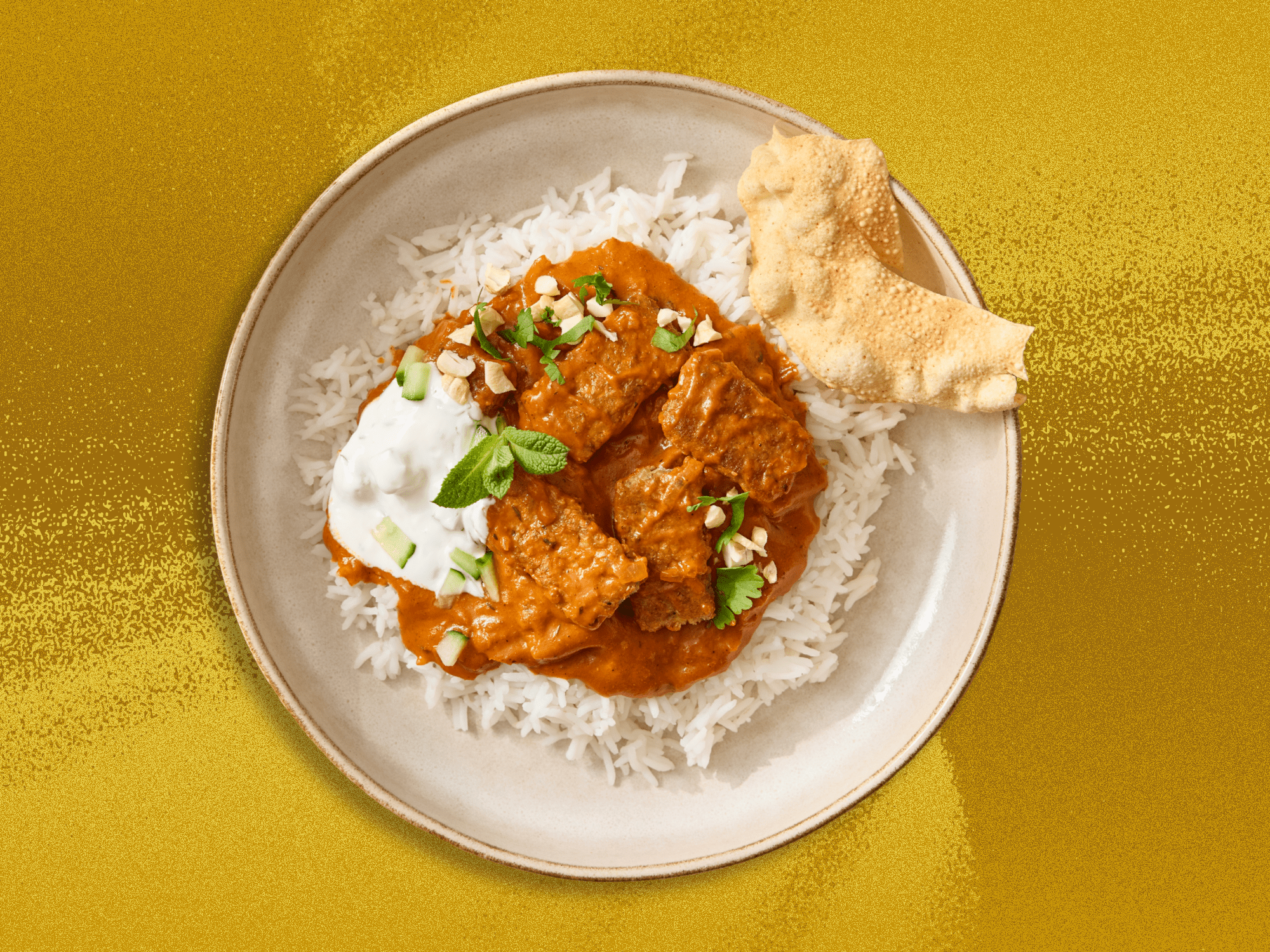 A tempeh and rice dish