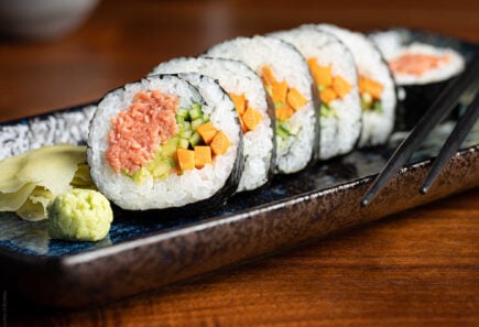 A sushi roll