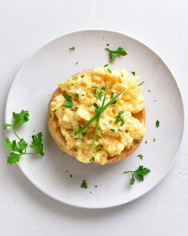 Plant-based egg scramble