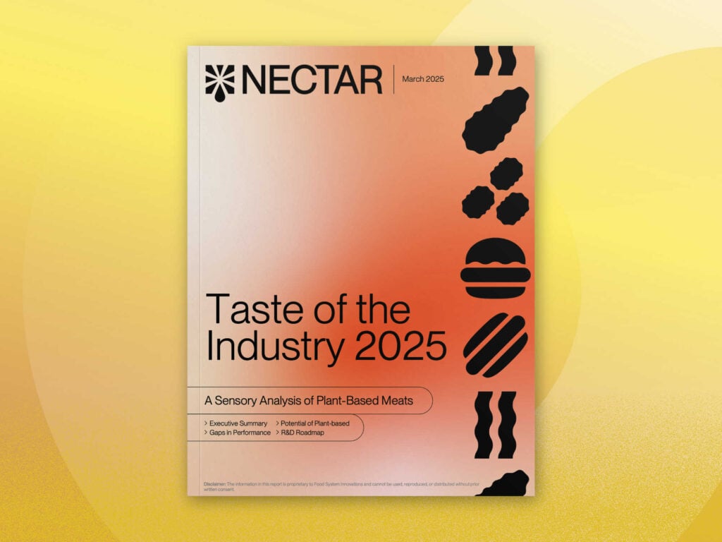 Sensory evaluation guide for alternative proteins 17 Nectar’s taste of the industry 2025 report cover