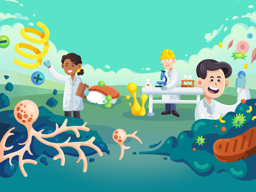 Education and workforce development 11 Illustration depicting various science-oriented careers