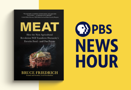 MEAT book cover featured on PBS News Hour