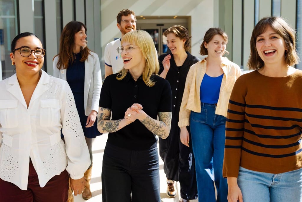 Collegues chatting career page
